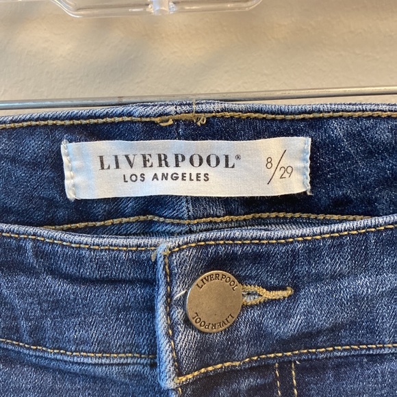 Liverpool Los Angeles jeans 8 / 29 dark wash crop flare - Picture 4 of 7